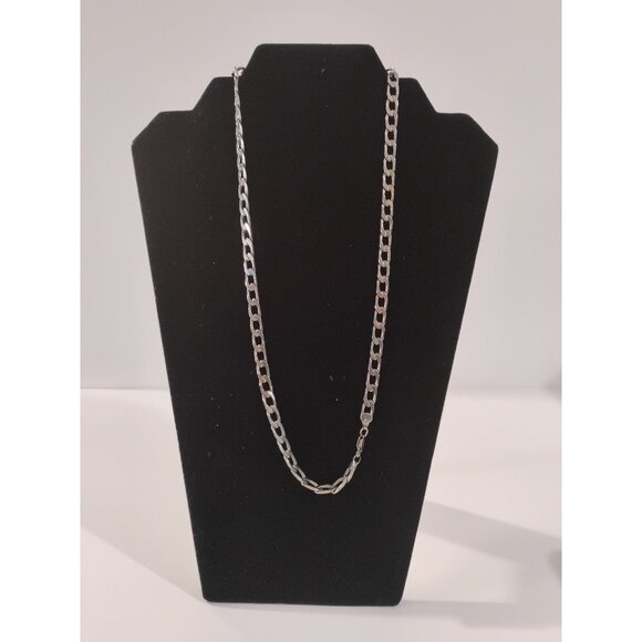 Sterling Silver 925 Flat Chain Necklace 24” ( 1.6mm) -3.33 gr - Picture 5 of 16